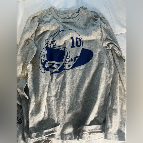 Gap Long Sleeve Cotton Boys Tee Football and Construction - Picture 2 of 5